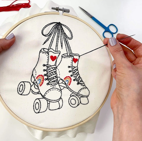 Roller Skates 8" Embroidery Kit