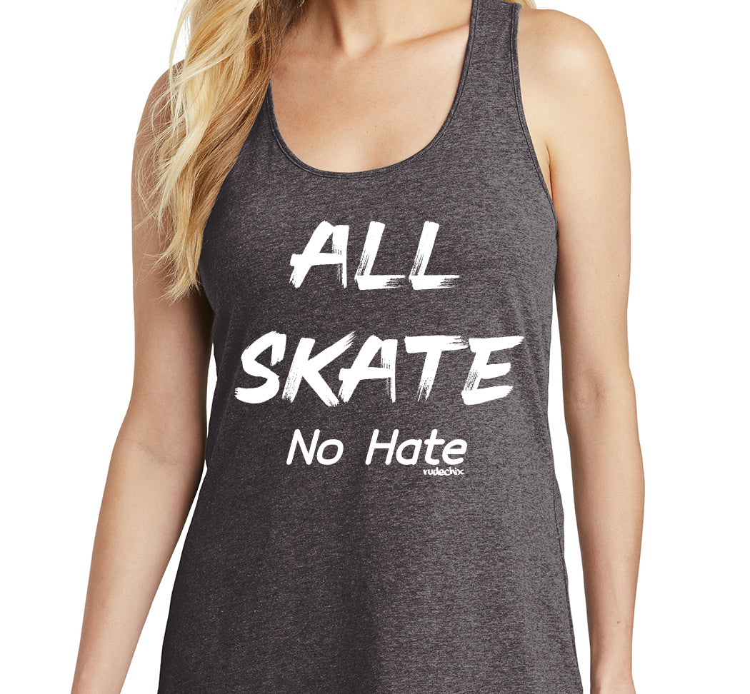 All Skate No Hate Gathered Back Tank
