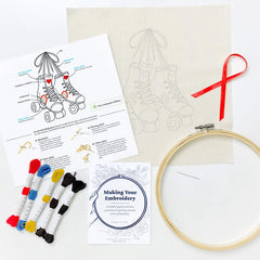 Roller Skates 8" Embroidery Kit