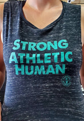 Strong Athletic human Flowy Tank
