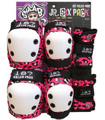 187 pink staab JR six pack skate pads